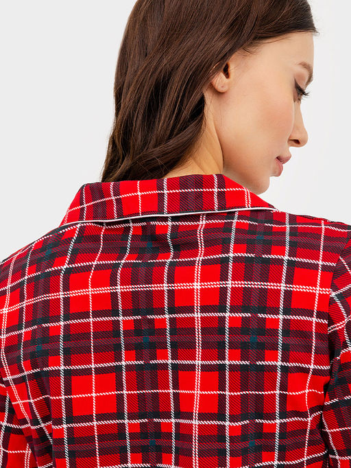 Комплект женский (жакет, брюки) красный в клетку - Mark formelle фото 6