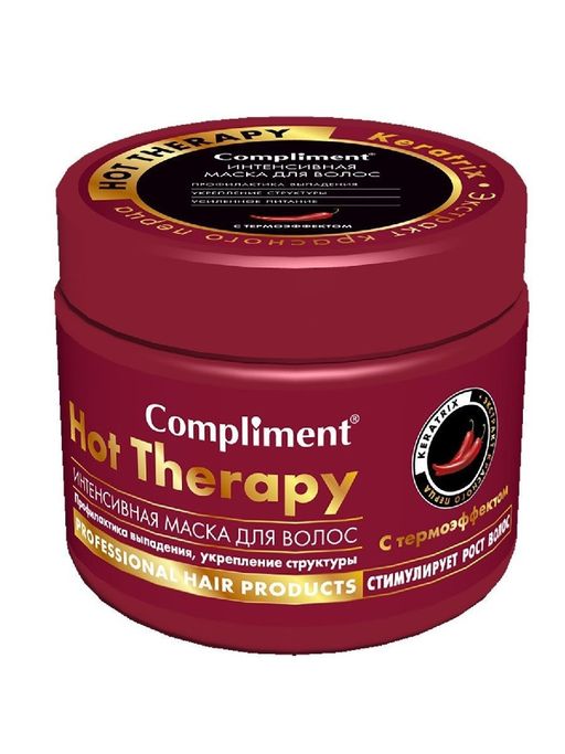 "Compliment" Маска д/в Hot Therapy профил.выпадения укрепл.с термоэффектом (500мл).12 /873982/