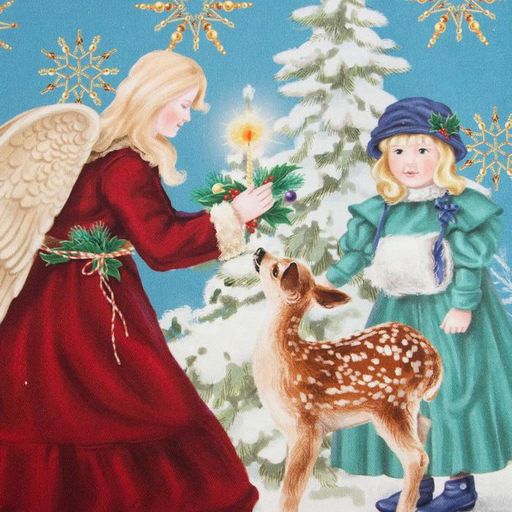 Набор салфеток сервировочных «Этель» Christmas time, 4 шт., синие, 40×40 см