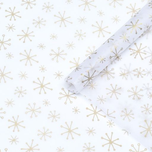 Цена за 20 шт. Бумага упаковочная тишью Снежинки,50 х 66 см - Simaland фото 4
