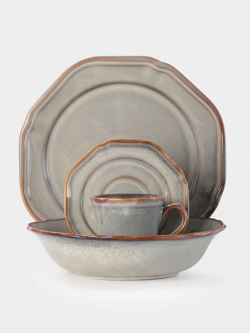 Тарелка Magistro Vintage, d=27 см, фарфор, серая фото 4