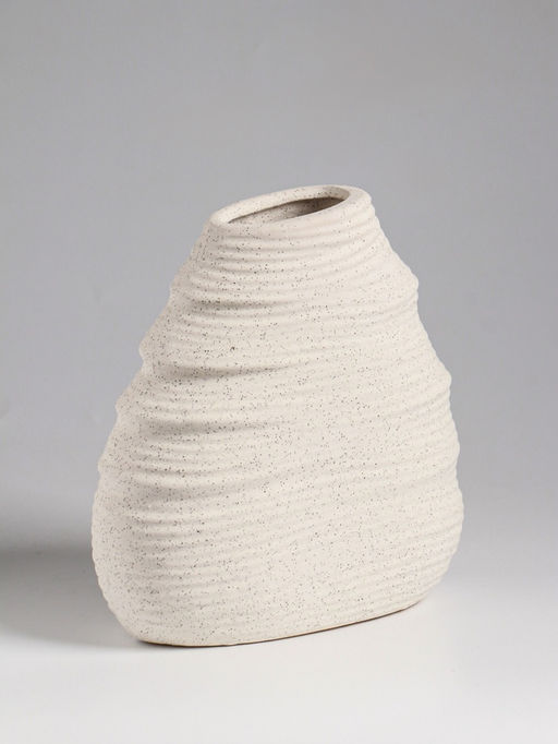 Ваза настольная керамика "Элладио" 18х17,5 см, белый