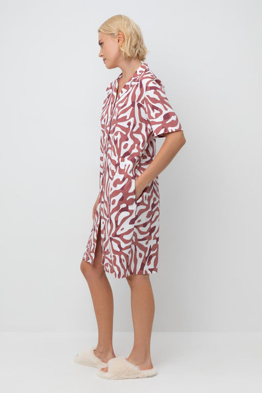 Е 50027/сахар,анималистичный орнамент халат жен