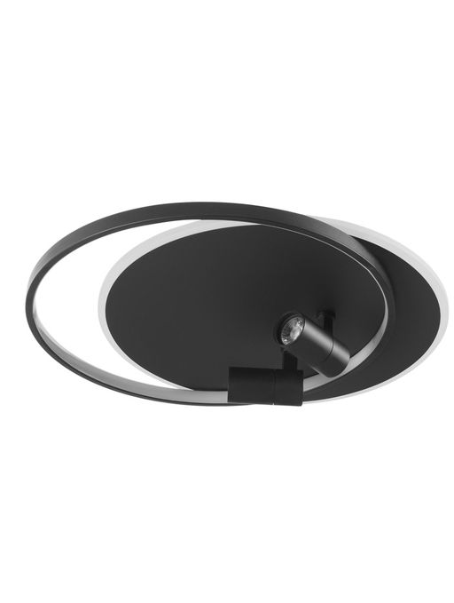 Люстра FL51393, пульт, LED, 3000-6400K, 65 Вт, 56×48×12 см, чёрная