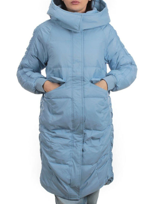 3064 BLUE Пуховик зимний женский (80% пух, 20% перо)