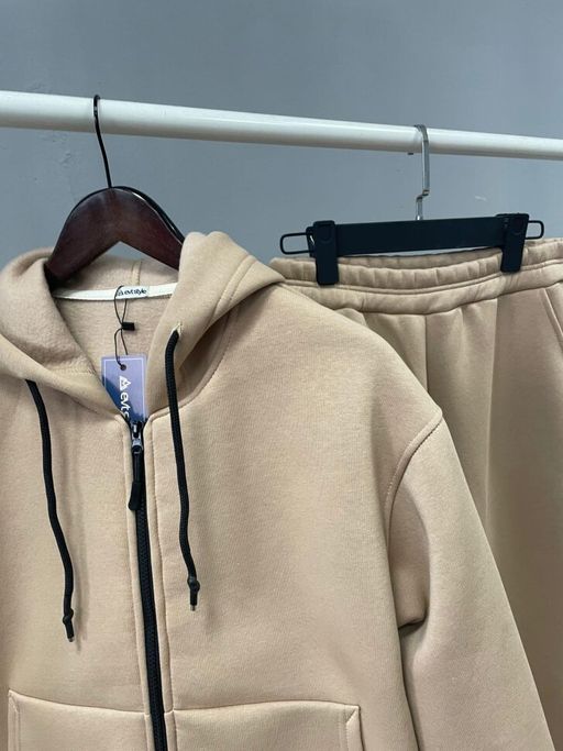 263/264М Костюм утепленный на молнии, беж - Knitka wear фото 5