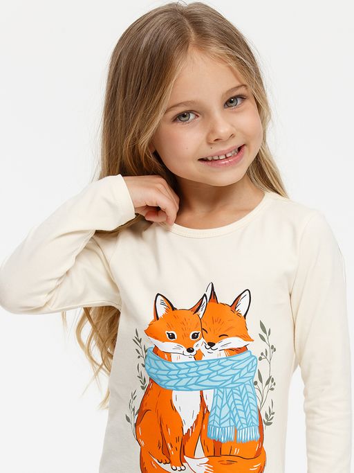 Молочный джемпер для девочки с принтом - Kogankids фото 30
