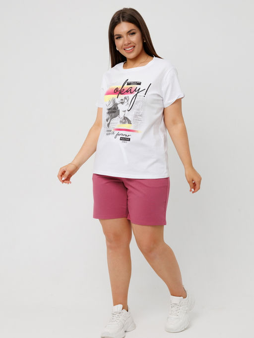 Костюм женский К-226 (кулирка/футер с лайкрой) Голубая