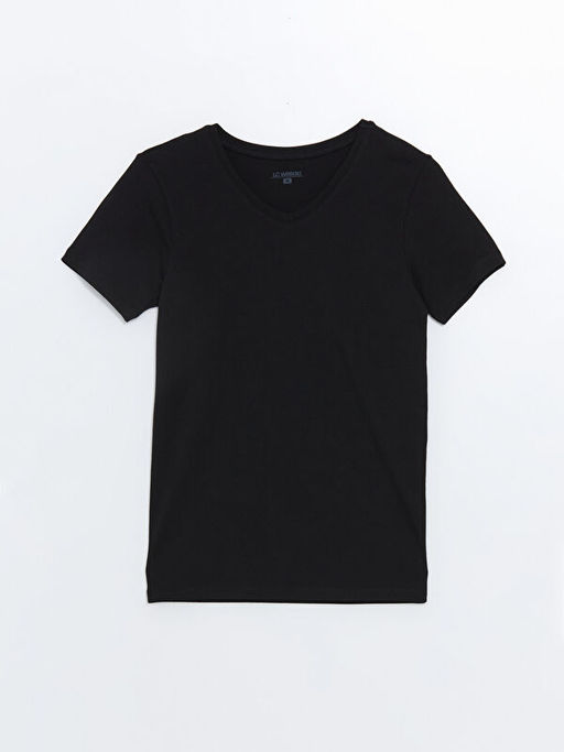 V Yaka K?sa Kollu Penye Erkek Ti??rt