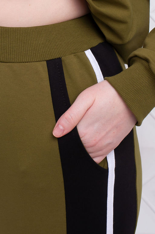 Арт. 2362 Костюм с брюками женский 50-58 (5 шт) Цвет:верх-зеленый кофе, низ-зеленый кофе - Калинка фото 6