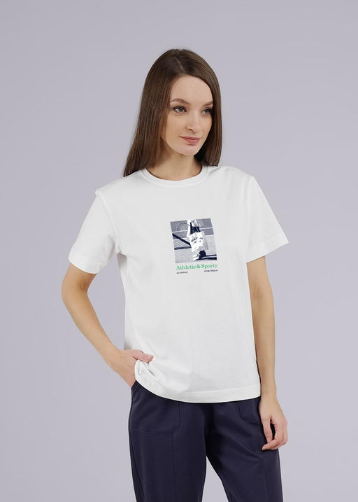 CLE LF24-1099/2 Футболка жен. Теннис молочный - Clever wear фото 2