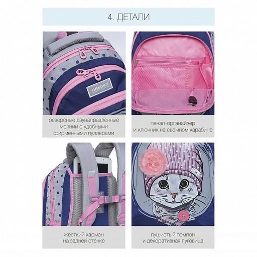 RG-162-1 Рюкзак школьный - Grizzly фото 17