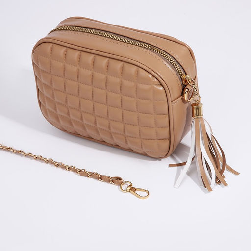 Сумка кросс-боди на молнии, цвет бежевый - Simaland фото 7