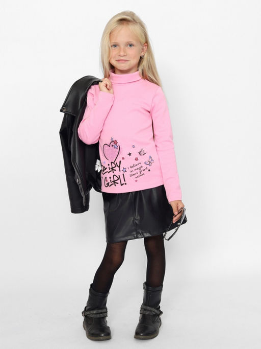 CRB wear/CWKG 63729-27-389 Водолазка для девочки,розовый/Ex.Cherubino  фото 2