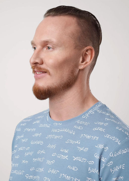 CLE Футболка муж. 552475/09зн т.голубой/молочный - Clever wear фото 4