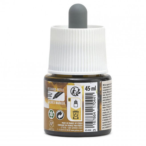 Краска акварель PEBEO акварельные чернила Colorex во флаконе с пипеткой 45 мл 417044 желто-коричневый