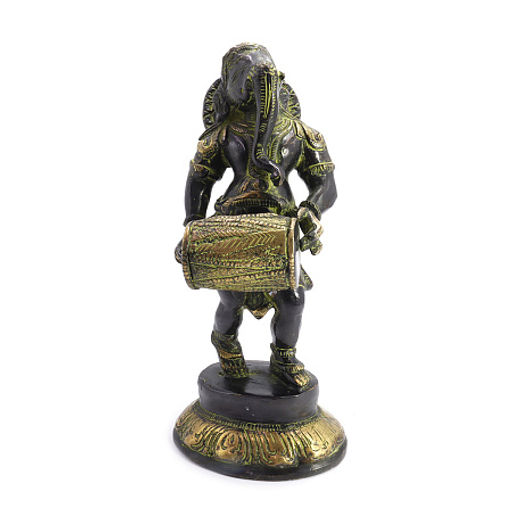 Ганеш Music дарующий счастье и удачу Antic бронза h-21см L-9см 1,973кг