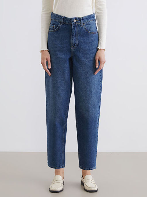 Barrel Fit Kad?n Jean Pantolon