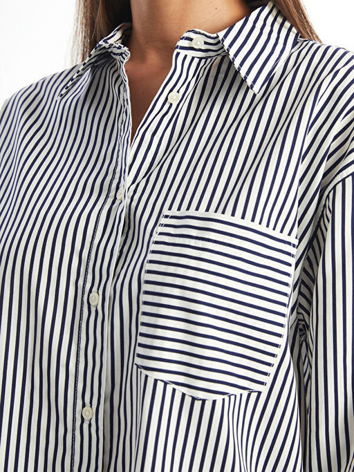 ?izgili Oversize Poplin Kad?n G?mlek