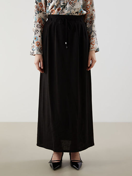 Beli Lastikli Keten Kar???ml? Etek