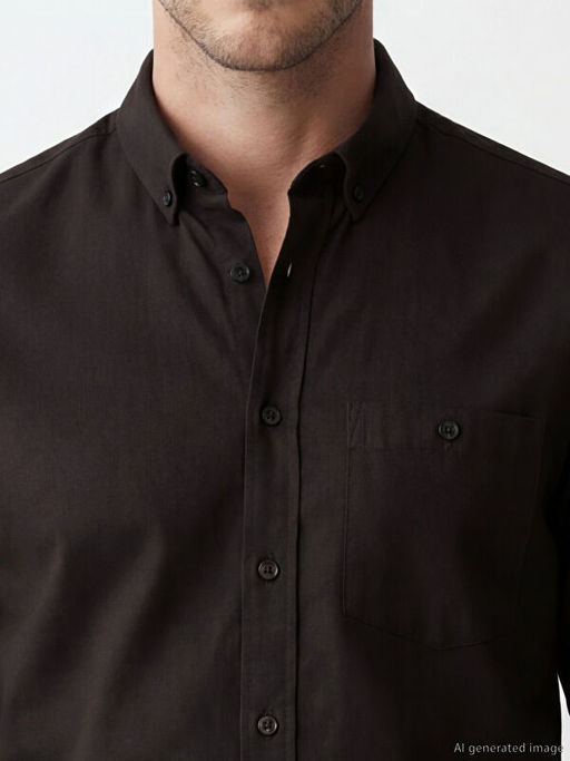 Regular Fit Keten Kar???ml? Erkek G?mlek