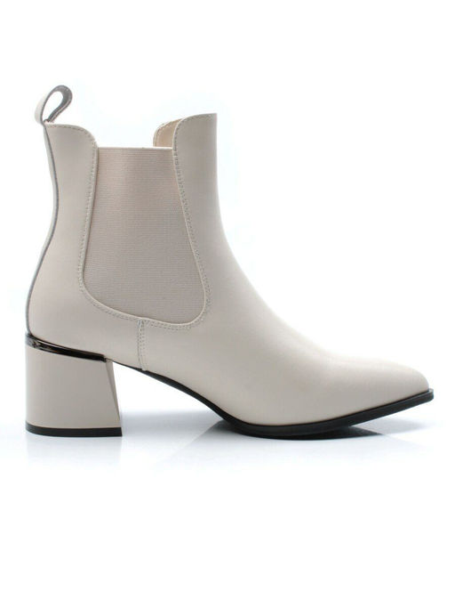 01-PCG269-2 LT.BEIGE Ботинки демисезонные женские (натуральная кожа, байка)