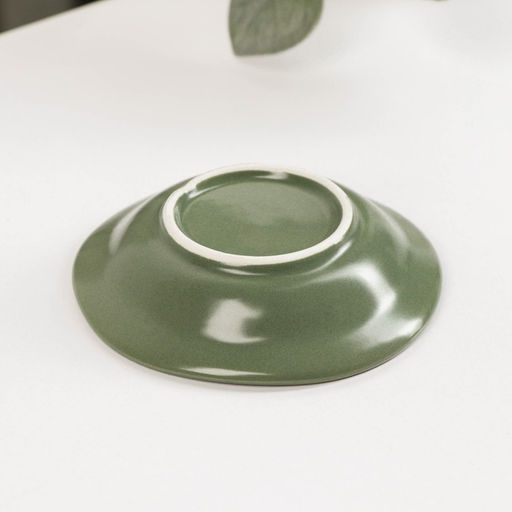 Соусник керамический «Крем», 8,7×1,6 см, цвет зелёный