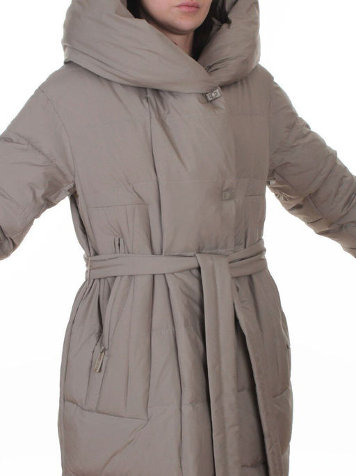 A625 GRAY/BEIGE Пальто зимнее женское (200 гр. био-пух)