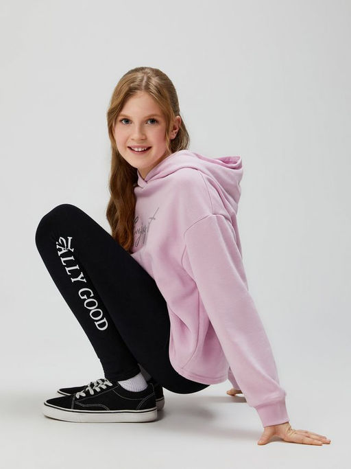 ACOOLA / Брюки детские для девочек (лосины) Selestin_lg черный  фото 3