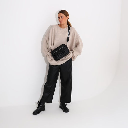 Сумка кросс-боди на молнии, цвет чёрный - Simaland фото 8