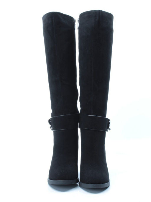 02-DL17-57 BLACK Сапоги зимние женские (натуральная замша, натуральный мех) - Фабричный китай фото 12