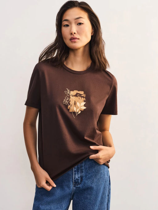 Футболка из хлопка с принтом ZR2605013423-27 / Zarina