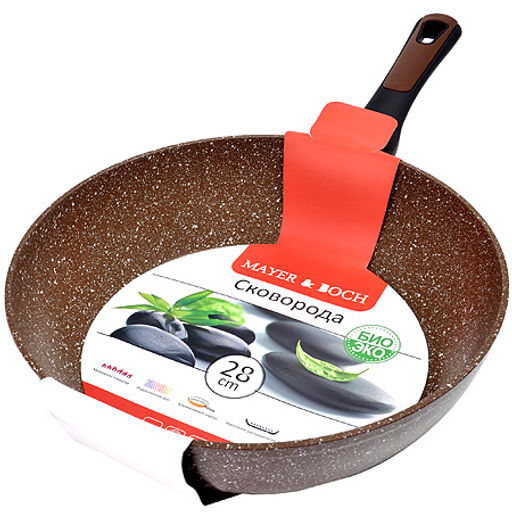 29745 Сковорода 28 см мрам.покр. съем.руч. MB (х6) - Mayer&boch фото 3
