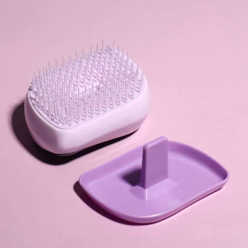 Цена за 2 шт. Расчёска массажная, с крышкой, 5 × 9 см, PVC-коробка, цвет МИКС