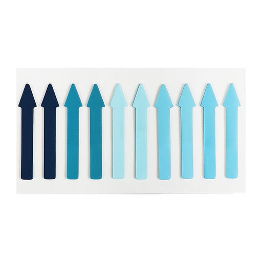 Цена за 2 шт. Блок-закладки с липким краем «Стрелки», 10 цветов по 20 штук, 5×41 мм, пластиковые