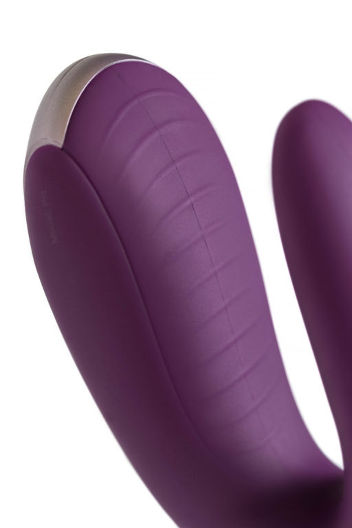 Многофункциональный стимулятор для пар Satisfyer Partner Double Fun, силикон, фиолетовый, 18 см
