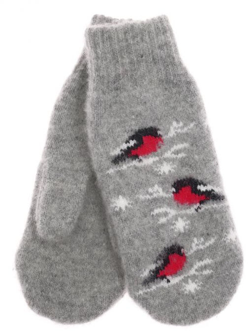 Варежки женские "Три снегиря" КРУГ 3481-1