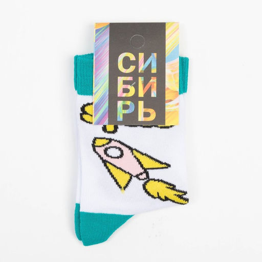 Носки детские, цвет белый/космос, размер 16