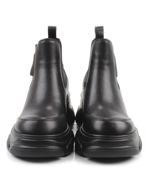 01-H23B-40A BLACK Ботинки демисезонные женские (натуральная кожа, байка)