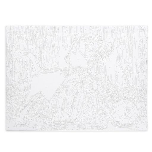 Картина по номерам на холсте Щенок с мячом, 40 30 см - Школа талантов фото 3