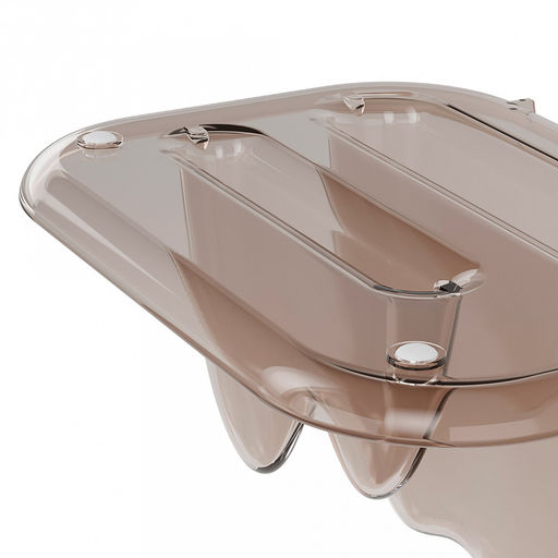 Подставка под крышку и ложку пластмассовая 18,5х13х12см, для крышек любого диаметра, антискользящие ножки, тонированный (Россия)