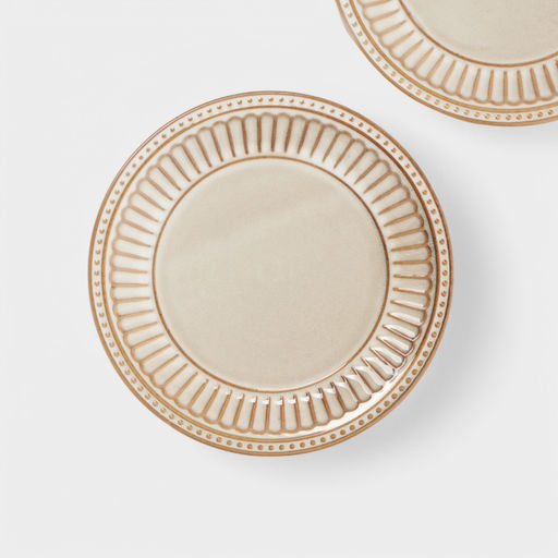 Тарелки Доляна Винтаж, d=20 см, набор 2 шт., керамика, бежевые фото 3