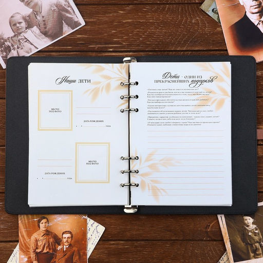 Родословная книга со встроенной флешкой 16 Gb «Книга всей семьи», 17.5×23 см.