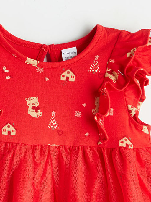 Bisiklet Yaka K?z Bebek T?t? Elbise