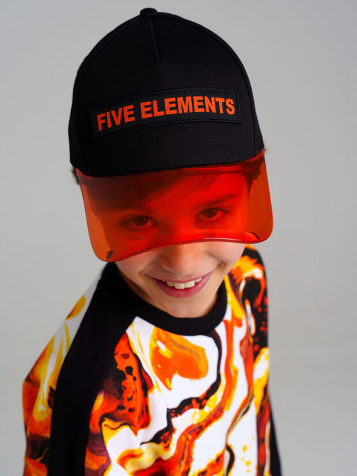 Бейсболка PlayToday Five Elements для мальчика хлопок оранжевый  фото 4
