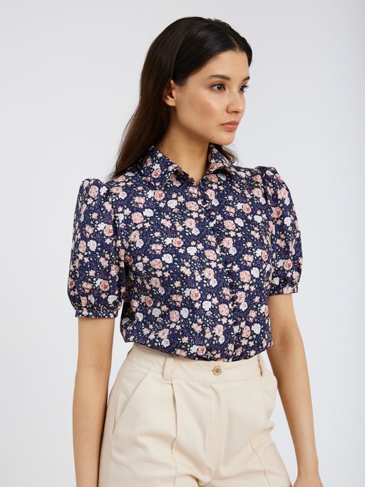 Блузка с рукавами-буфами OD-707-1 - Tantino фото 6