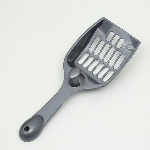 Туалет для кошек «Сима»FIX, 30×39×13.5 см, с бортом, сеткой и совком, пластик, серый, совок МИКС