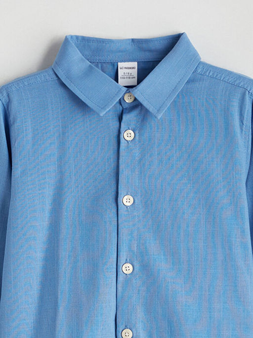 Basic Uzun Kollu Erkek ?ocuk G?mlek