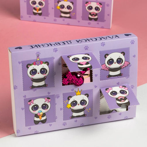 Подарочный набор адвент KAFTAN «Панда»: носки (размер 16-18) и аксессуары