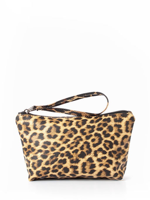LACCOMA косметичка Бетта-леопард рыжый эко кожа хлопок  фото 3